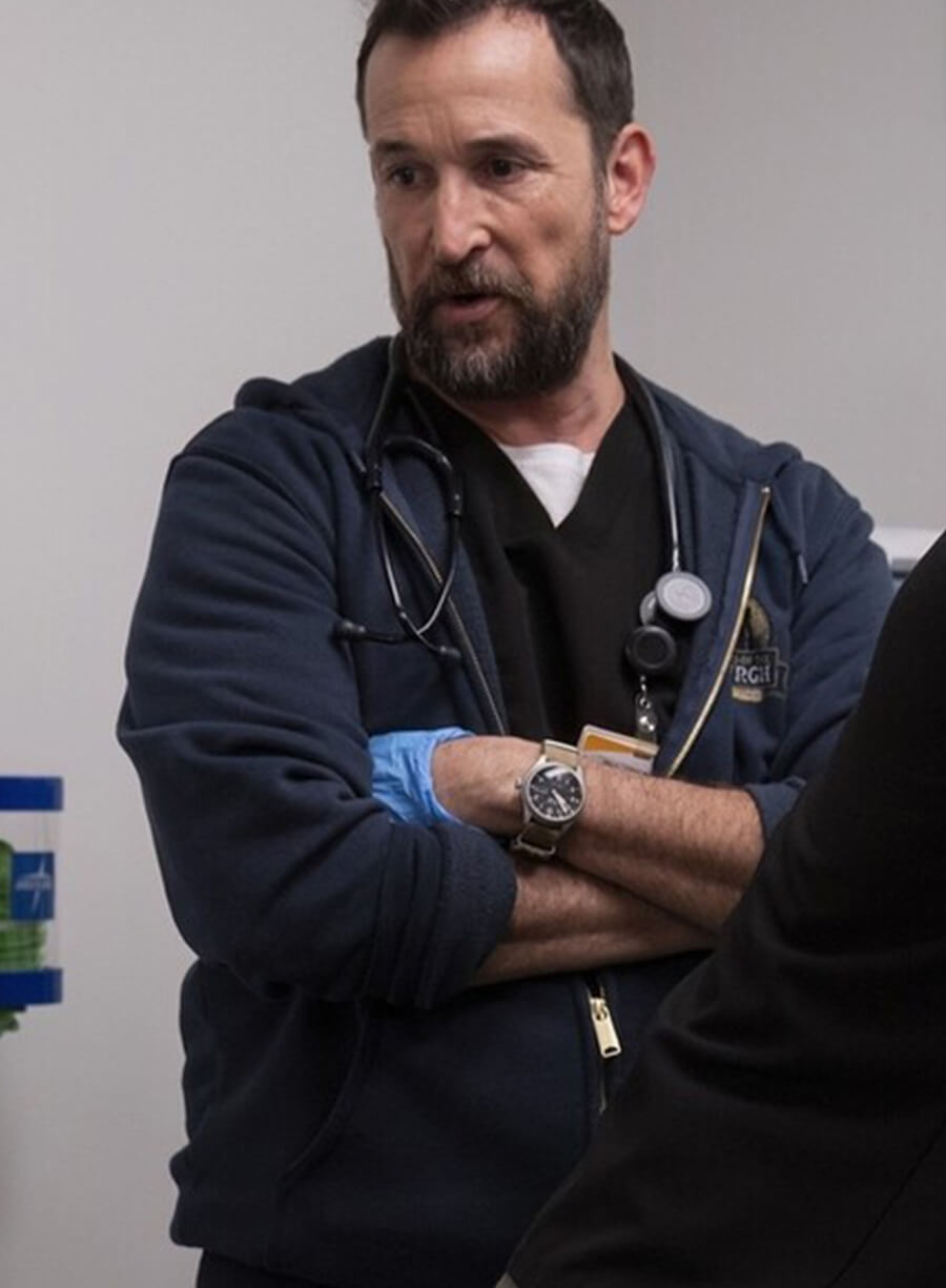 Harpoon Dr. Michael Robinavitch Inspired Blue Hooded Jacket - The Pitt 2025 Style