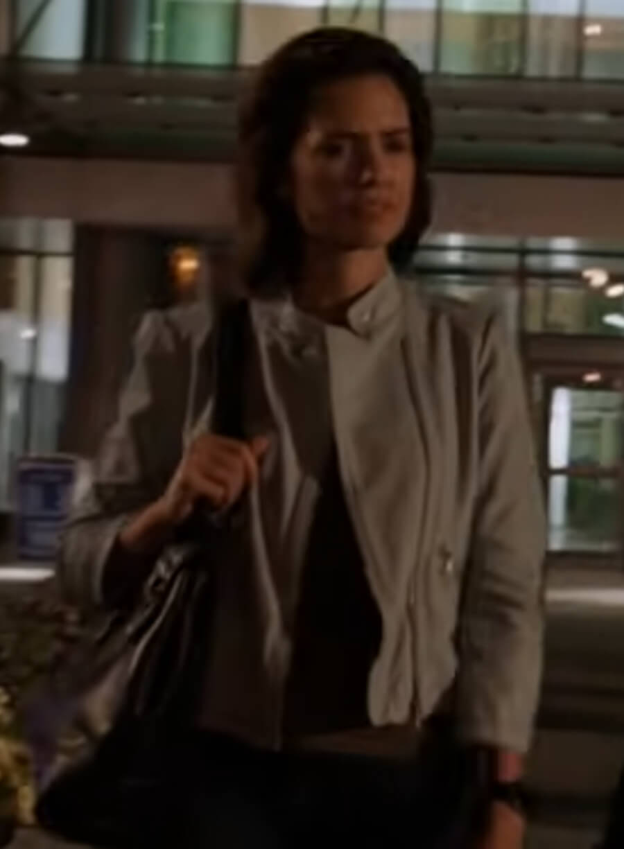 Harpoon Dr. Natalie Manning Inspired Grey Leather Jacket - Chicago Med Style