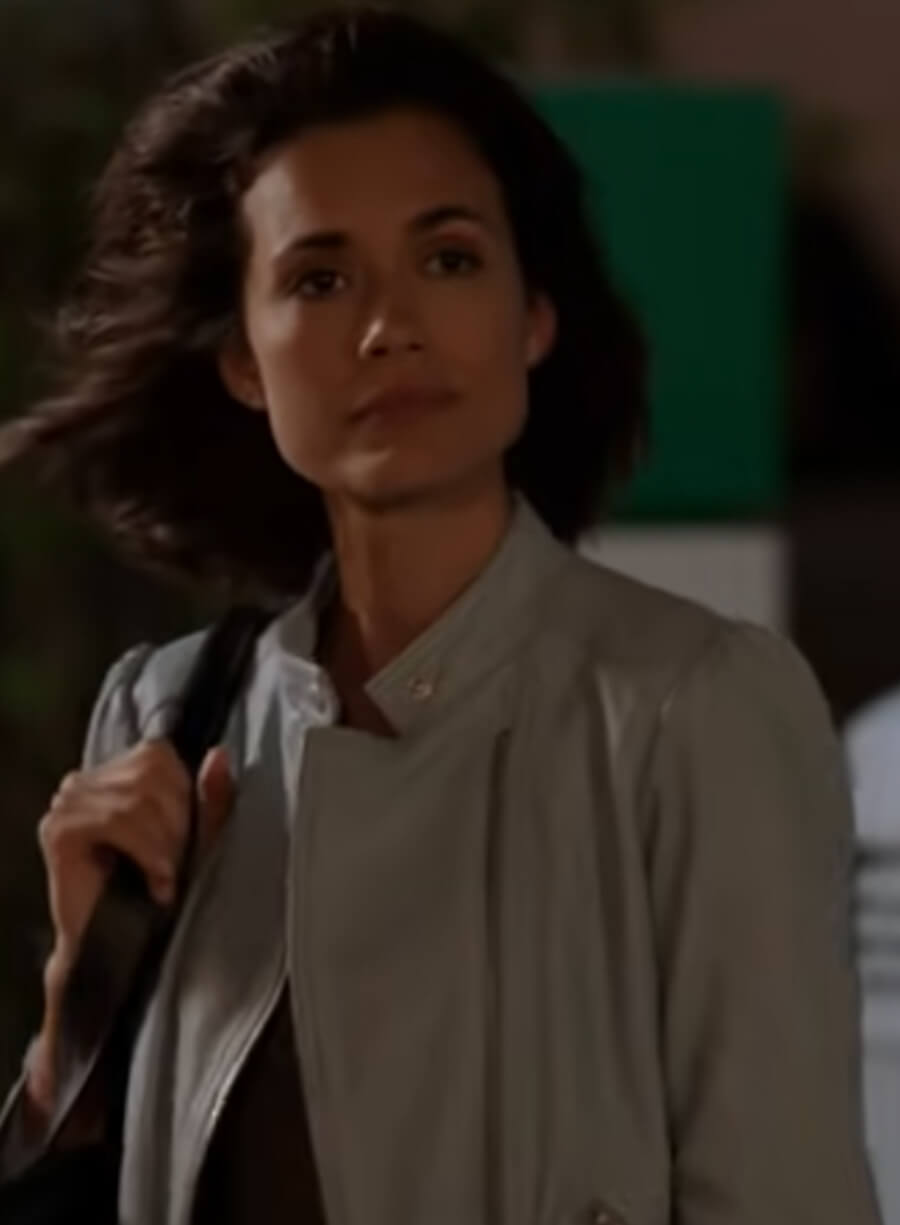 Harpoon Dr. Natalie Manning Inspired Grey Leather Jacket - Chicago Med Style