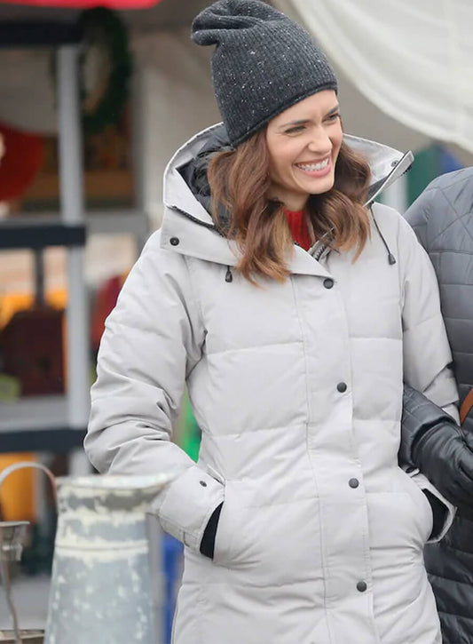 Harpoon Dr. Natalie Manning Inspired White Hooded Jacket - Chicago Med Style