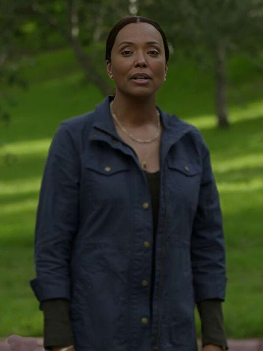 Harpoon A.J. Cook Inspired Blue Cotton Fabric Cotton Jacket - Criminal Minds Tv Series Style