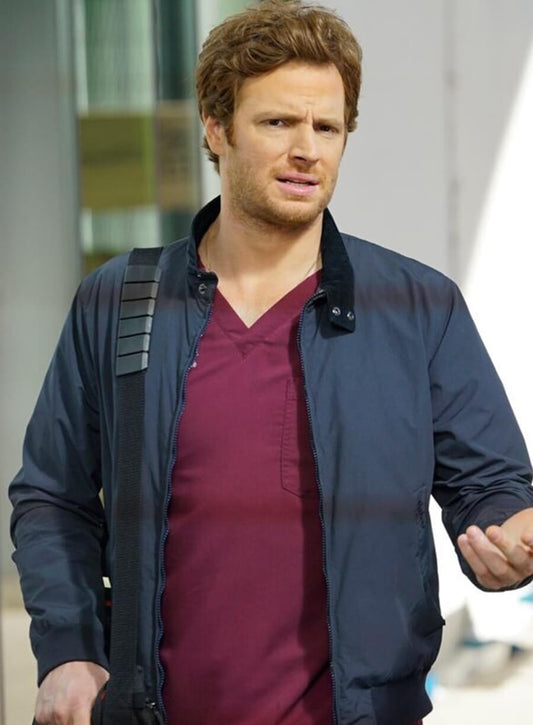 Harpoon Dr. Will Halstead Inspired Blue Cotton Fabric Cotton Jacket - Chicago Med Style
