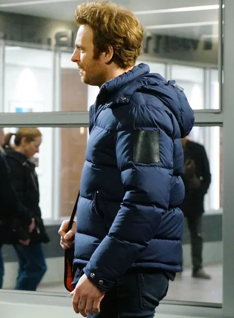 Harpoon Dr. Will Halstead Inspired Blue Parachute Fabric Hooded Jacket - Chicago Med Style