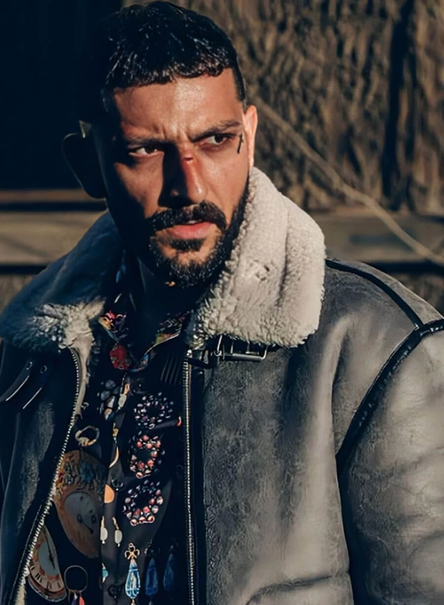 Harpoon Cosmin Teodor Pana Inspired Grey Leather Jacket - Subteran 2025 Style