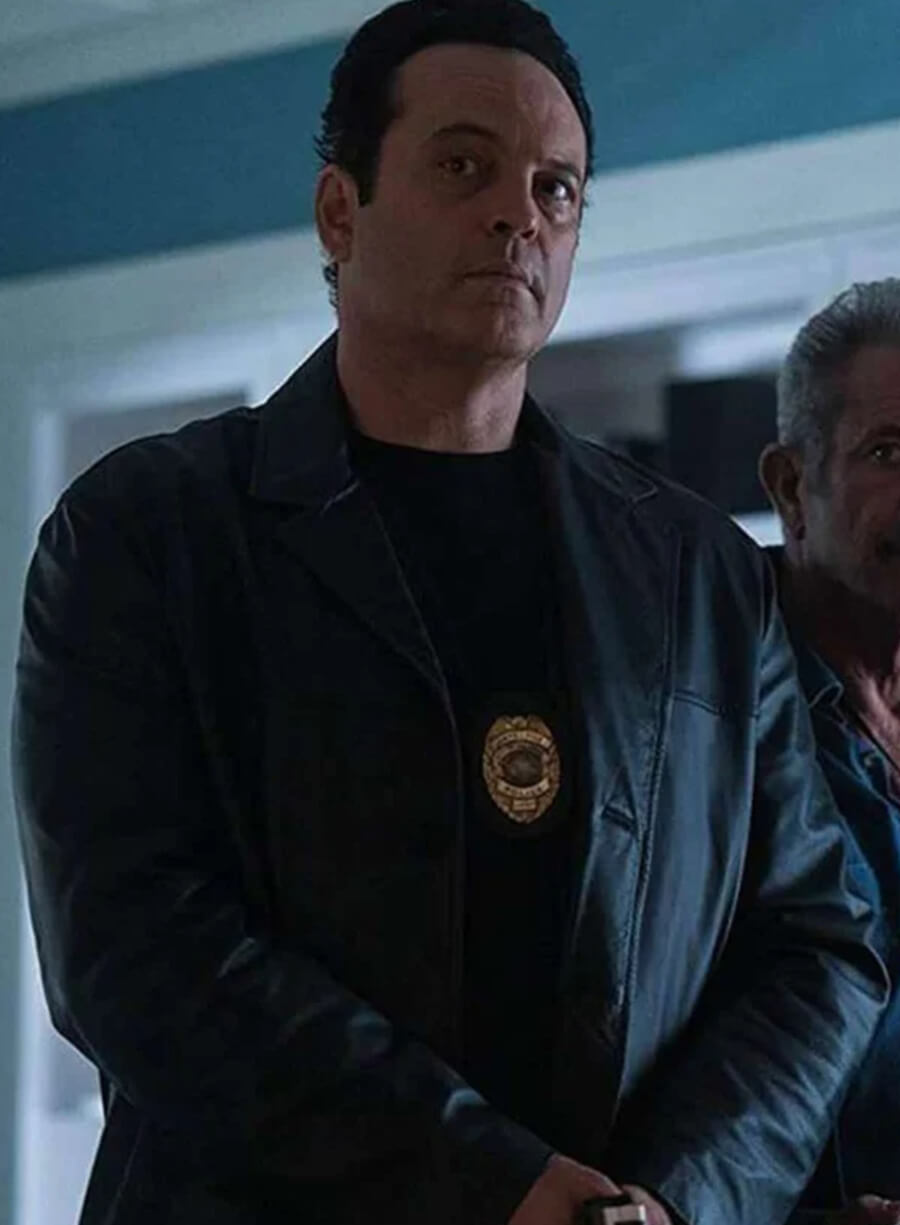 Harpoon Vince Vaughn Inspired Black Leather Jacket - Dragged Across Concrete Style