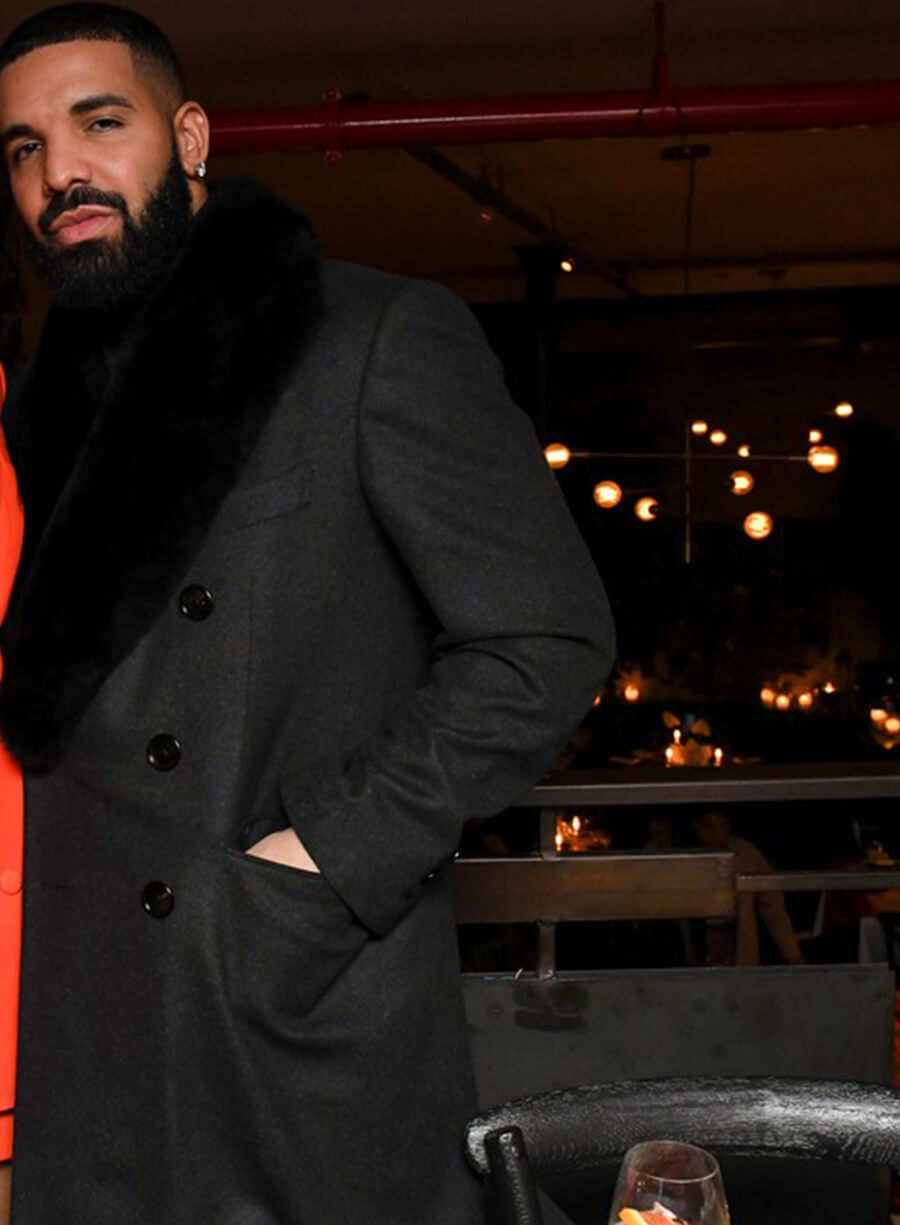 Harpoon Drake Shearling Inspired Black Coat