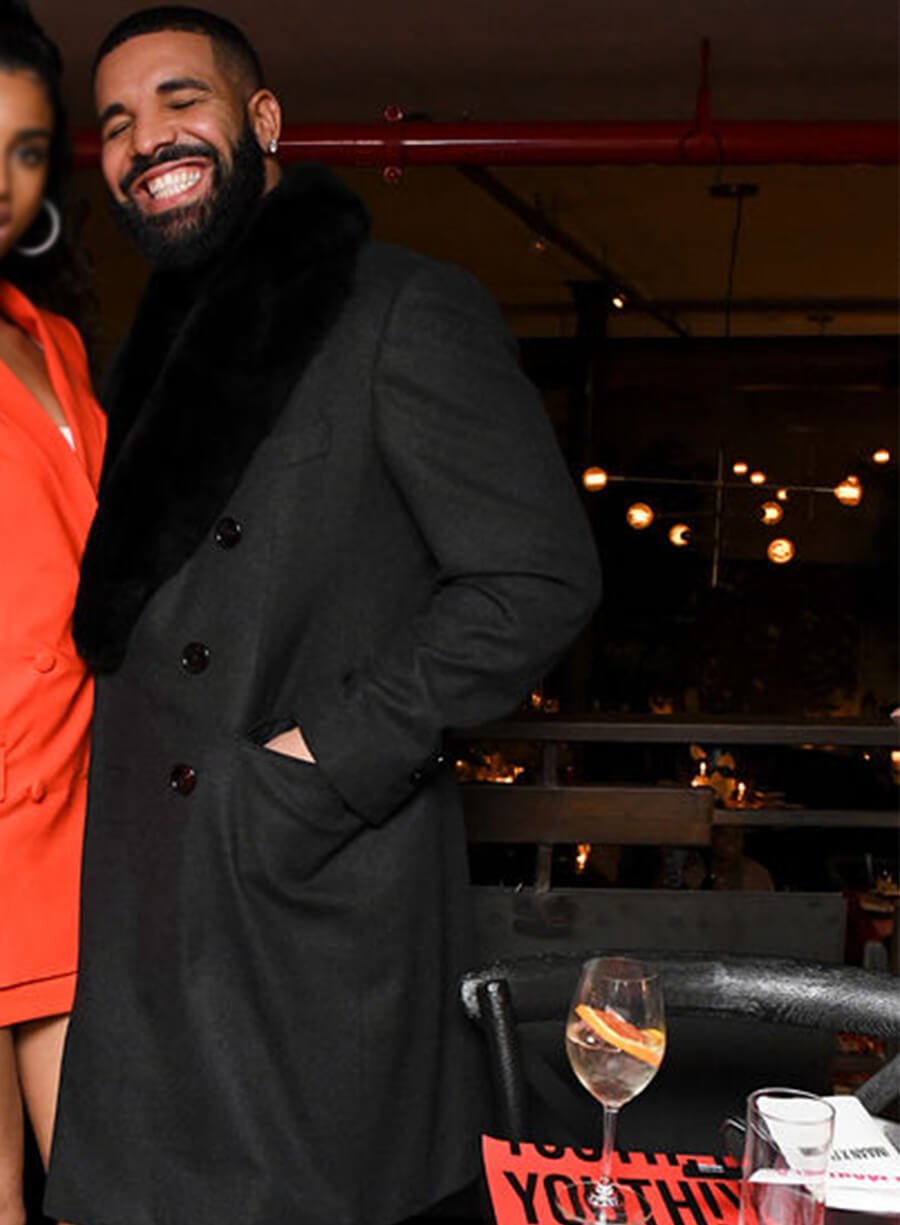Harpoon Drake Shearling Inspired Black Coat