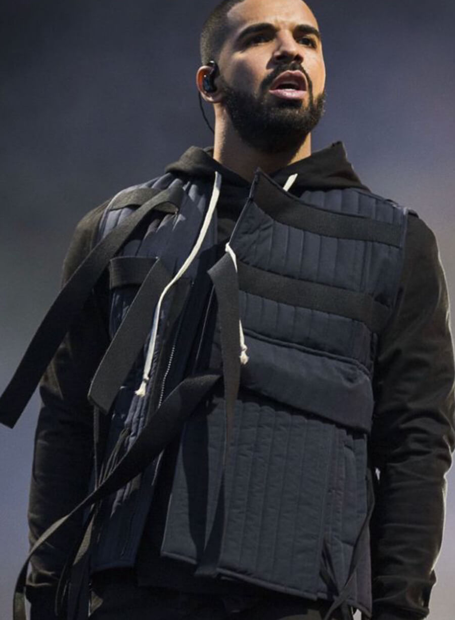 Harpoon Drake Quilted Strap Vest Inspired Blue Leather Jacket