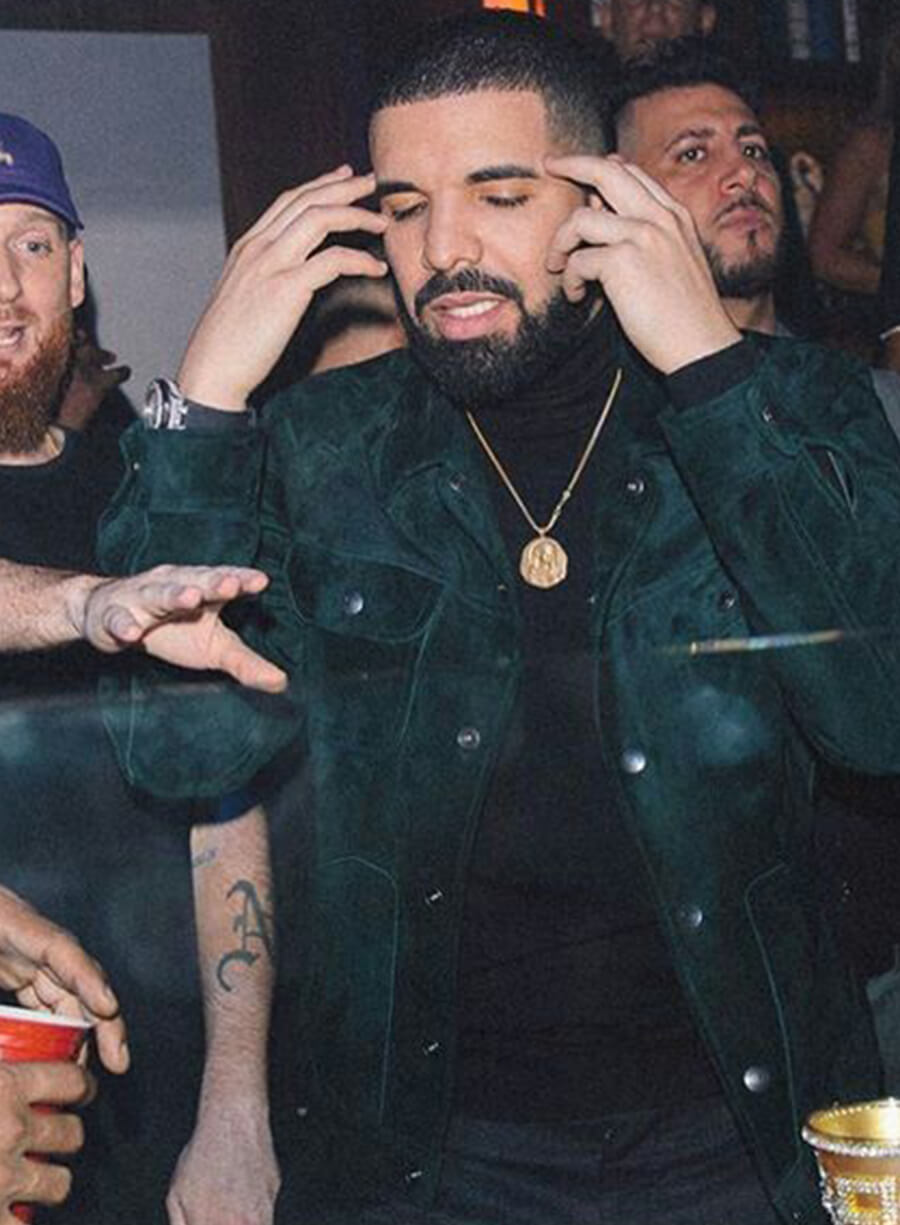 Harpoon Drake Velvet Inspired Green Leather Jacket