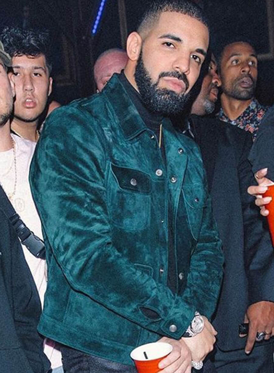 Harpoon Drake Velvet Inspired Green Leather Jacket