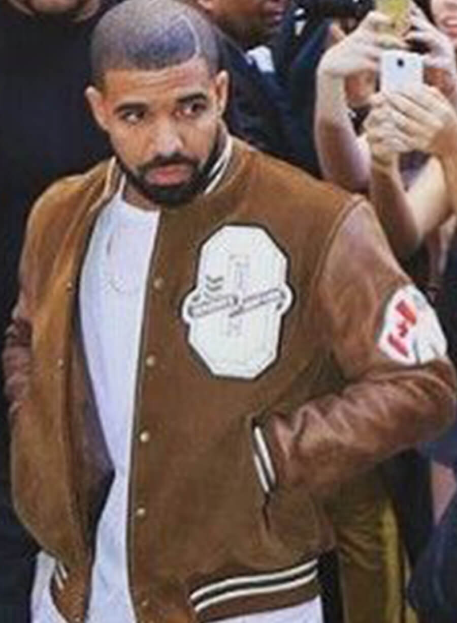 Harpoon Drake Suede Inspired Brown Suede Leather Varsity Jacket