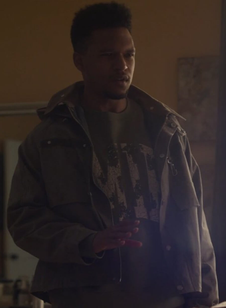 Harpoon Dru Tejada Inspired Grey Leather Jacket - Power Book II: Ghost Style