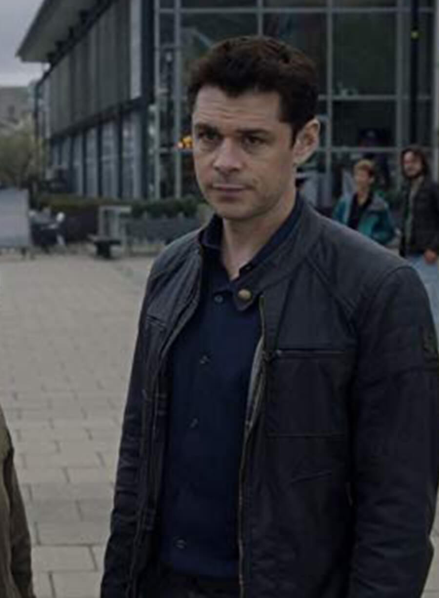 Harpoon DS Aiden Healy Inspired Black Leather Jacket - Vera Style