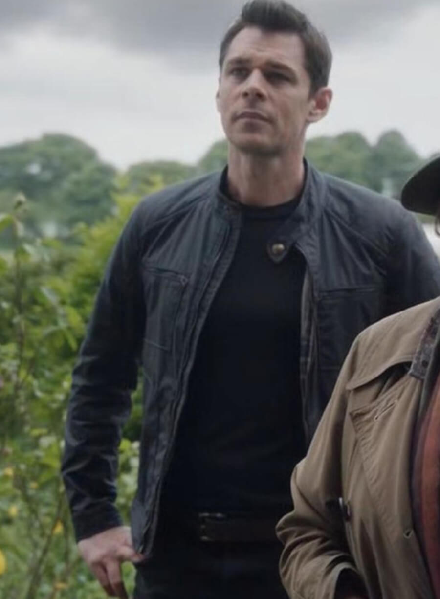 Harpoon DS Aiden Healy Inspired Black Leather Jacket - Vera Style