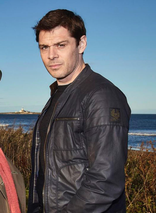 Harpoon DS Aiden Healy Inspired Black Leather Jacket - Vera Style