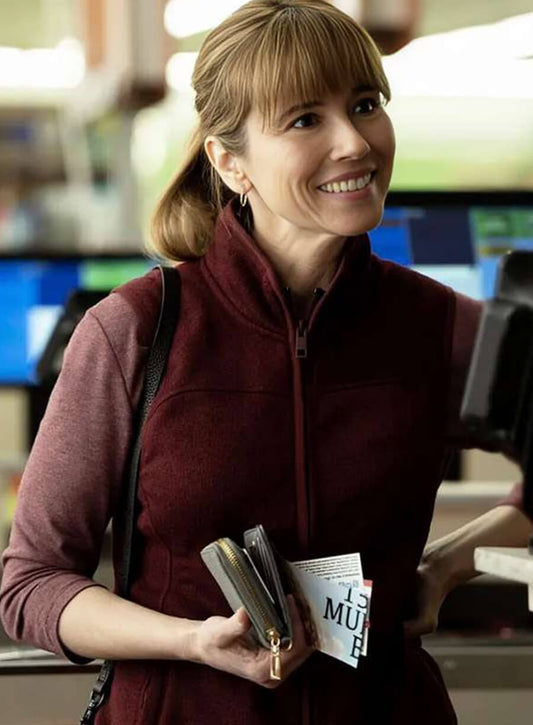 Harpoon Linda Cardellini Inspired Maroon Leather Jacket - DTF St. Louis Style