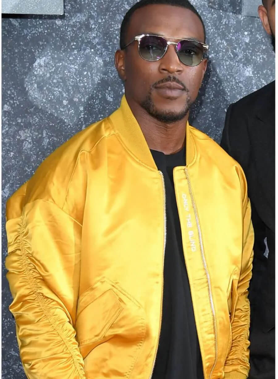 Harpoon Dushane Inspired Yellow Satin Fabric Bomber Jacket - Top Boy Style