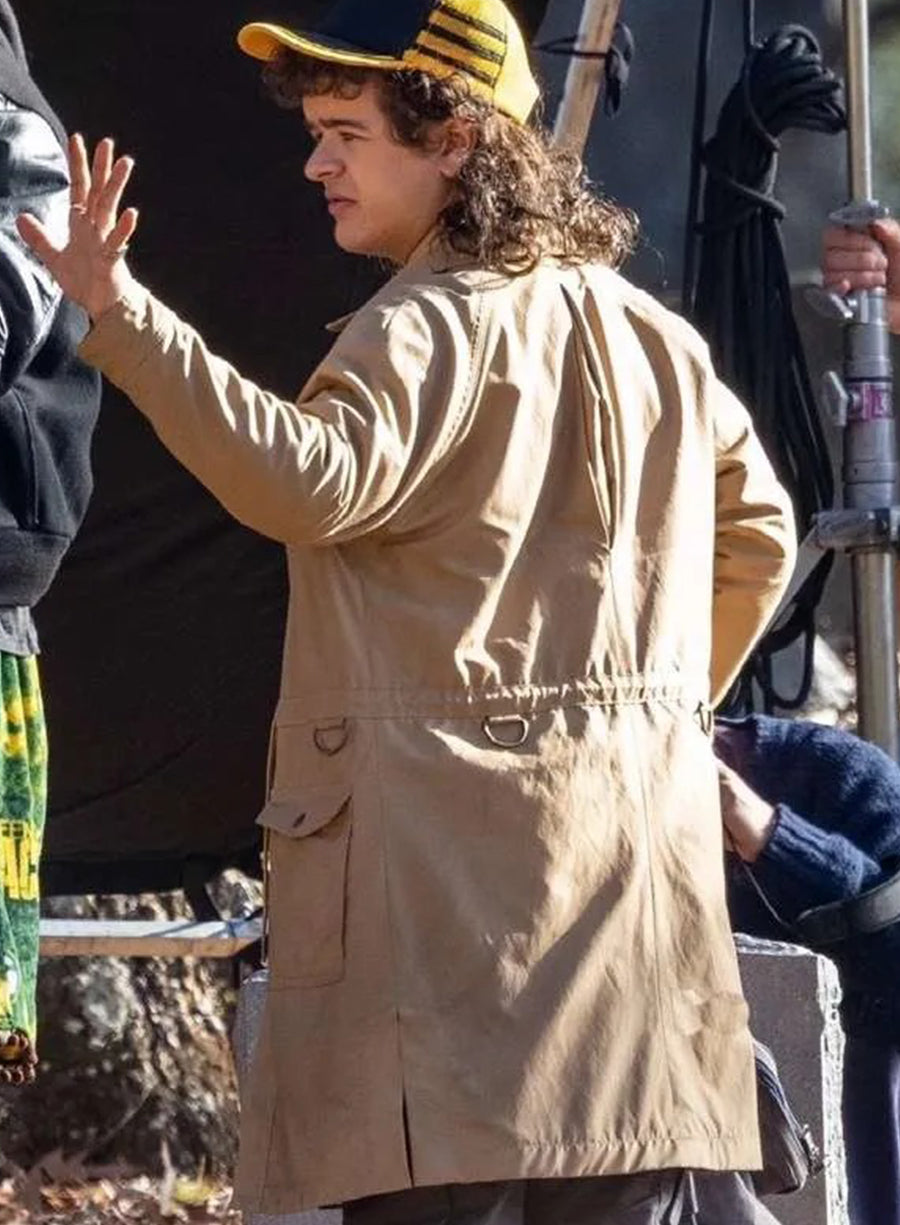 Harpoon Dustin Henderson Inspired Brown Leather Jacket - Stranger Things Style