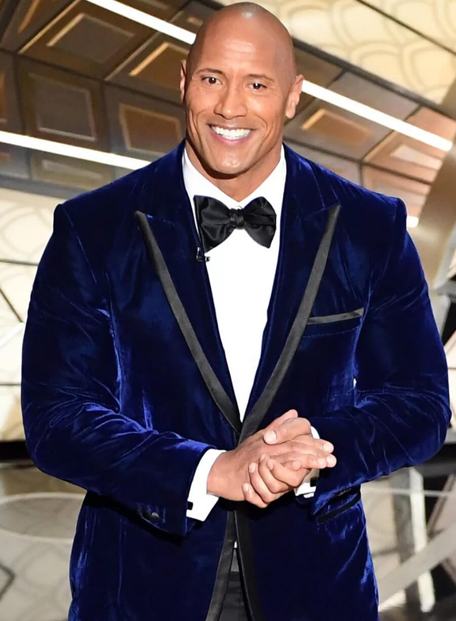 Harpoon Dwayne Johnson The Rock Inspired Blue Leather Jacket