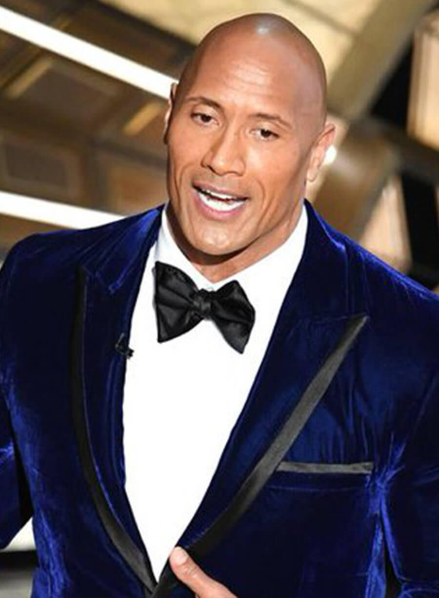 Harpoon Dwayne Johnson The Rock Inspired Blue Leather Jacket