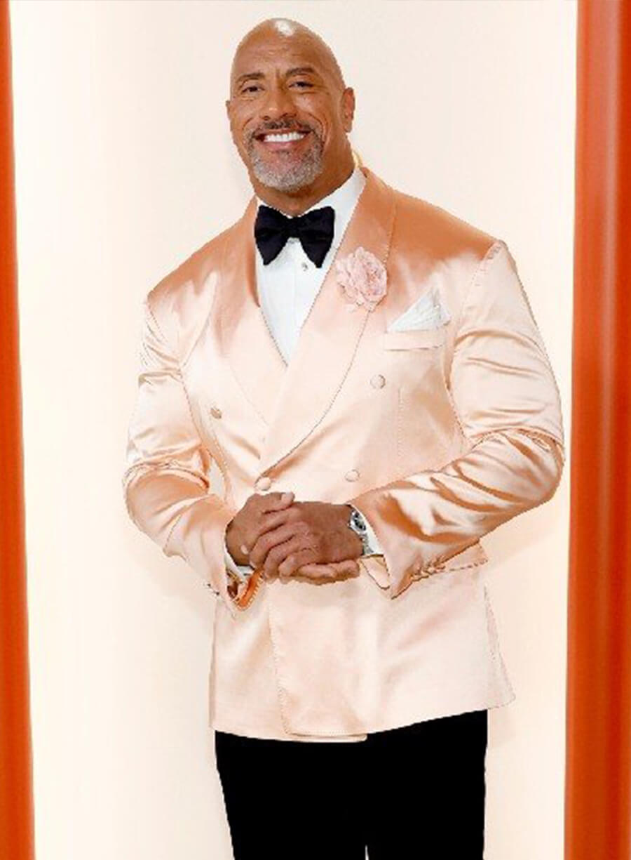 Harpoon Dwayne Johnson The Rock Inspired Pink Leather Jacket