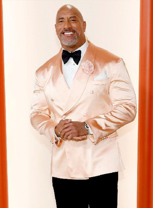Harpoon Dwayne Johnson The Rock Inspired Pink Leather Jacket