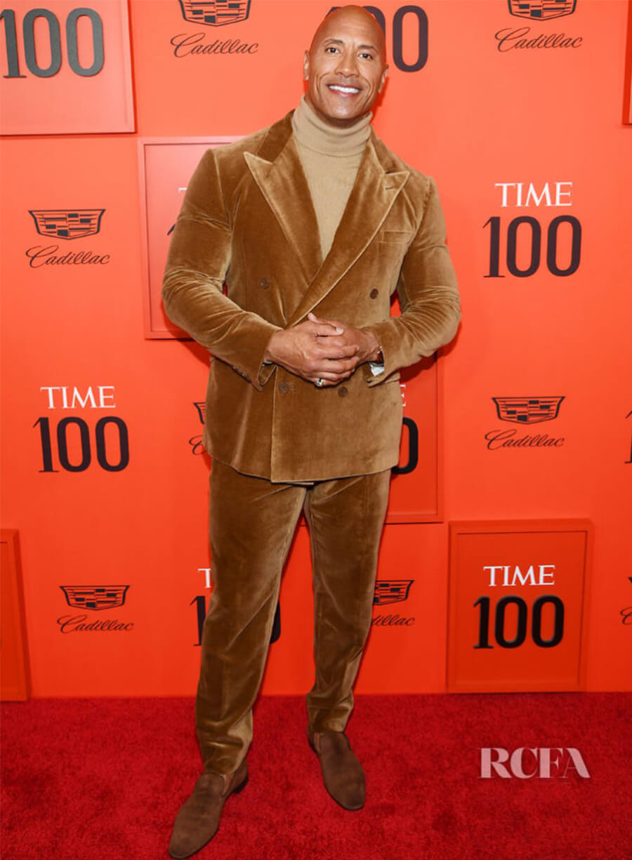 Harpoon Dwayne Johnson The Rock Inspired Brown Velvet Trouser Leather Jacket