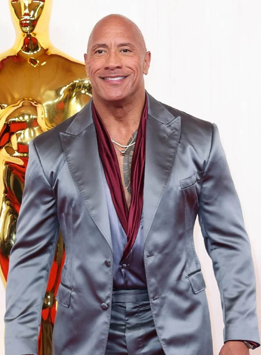 Harpoon Dwayne Johnson The Rock Inspired Grey Velvet Trouser Leather Jacket