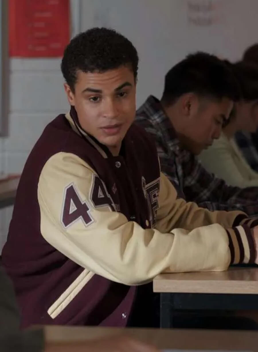 Harpoon Dylan Inspired Maroon Varsity Jacket - My Life with the Walter Boys Style