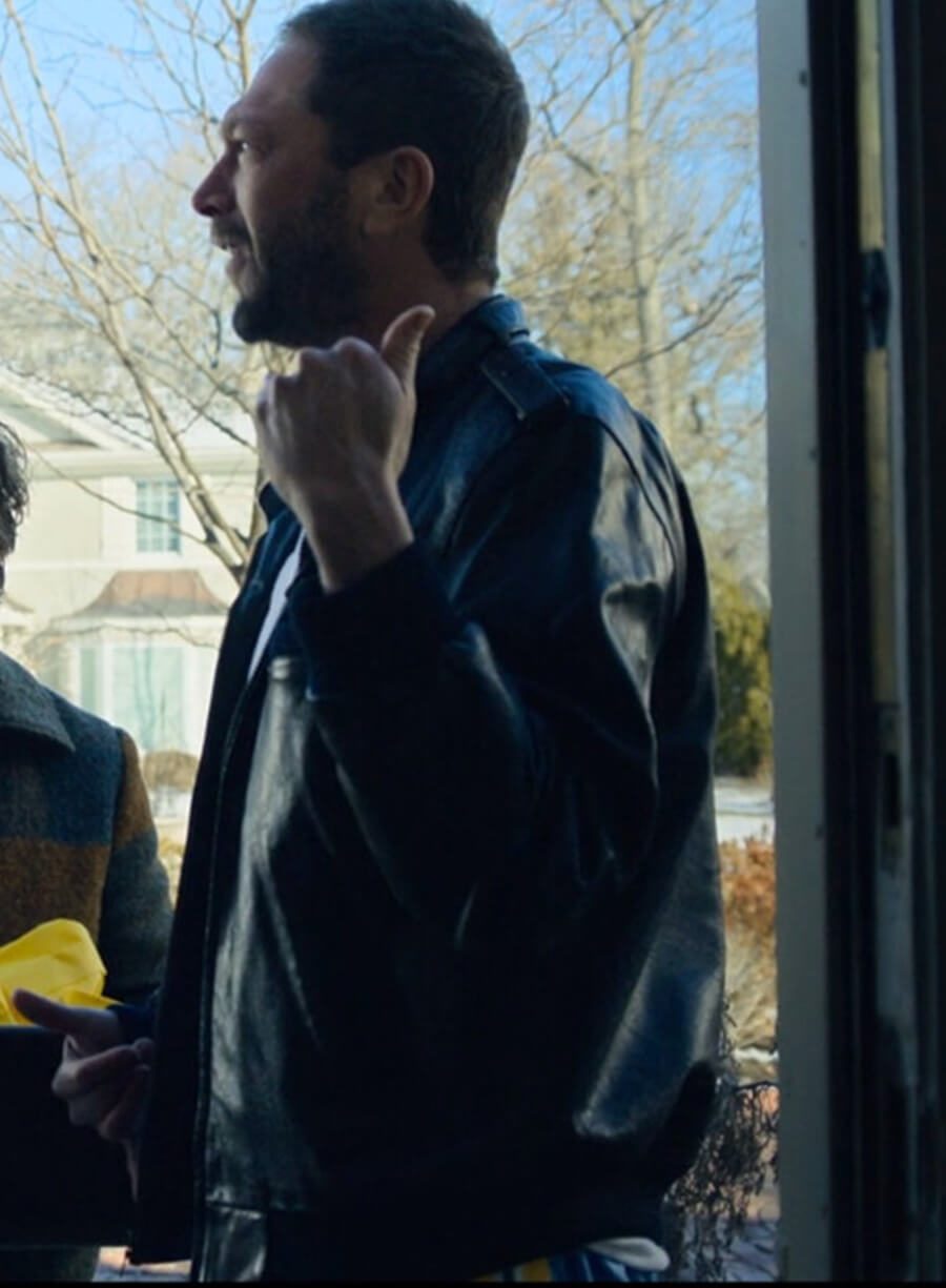 Harpoon Ebon Moss-Bachrach Richard The Bear Inspired Black Real Leather Leather Jacket
