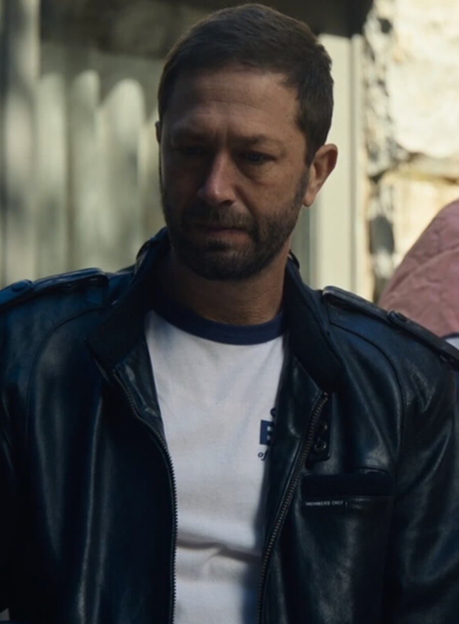 Harpoon Ebon Moss-Bachrach Richard The Bear Inspired Black Real Leather Leather Jacket