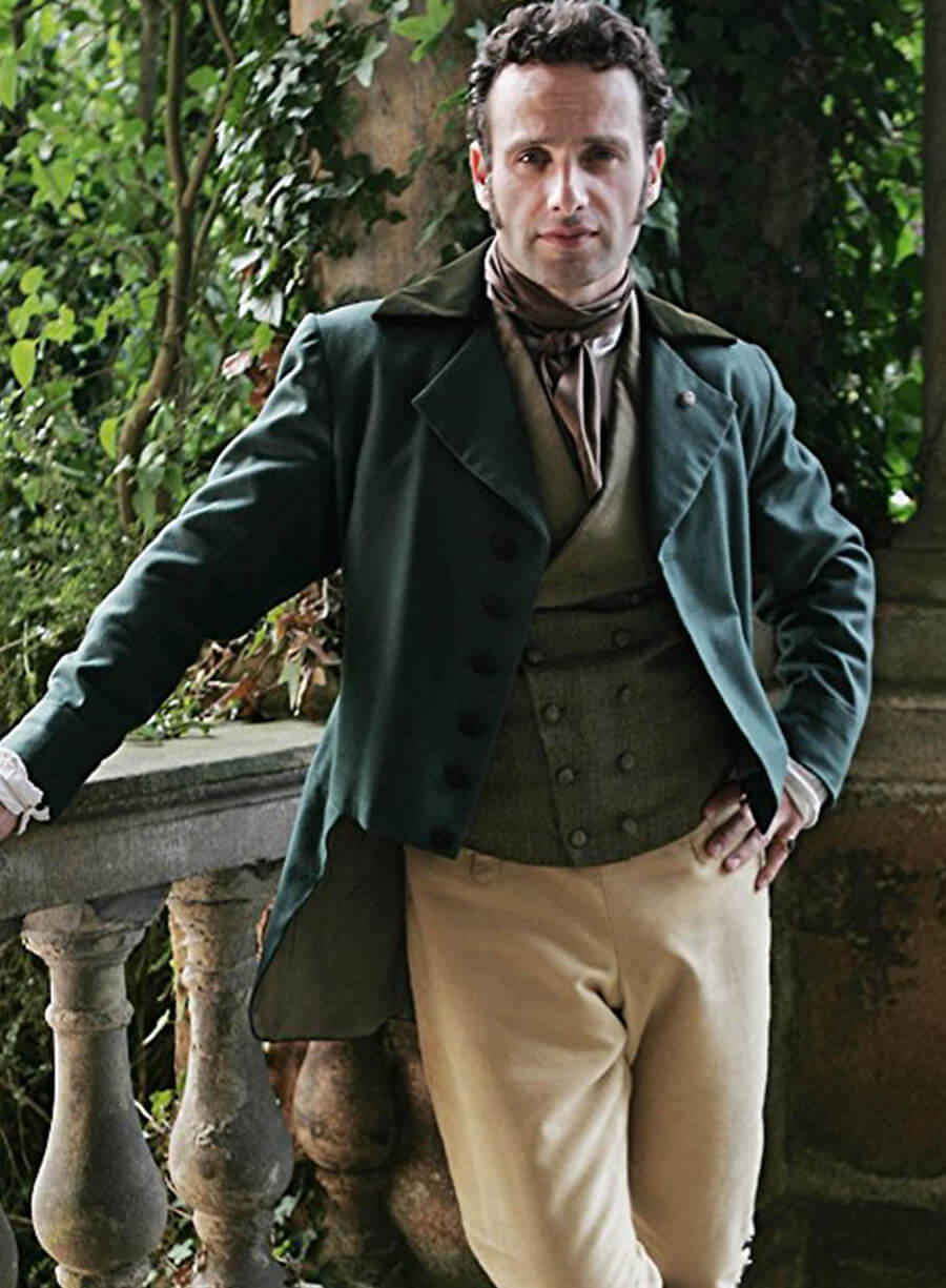 Harpoon Edgar Linton Inspired Green Fabric Coat - Wuthering Heights Style