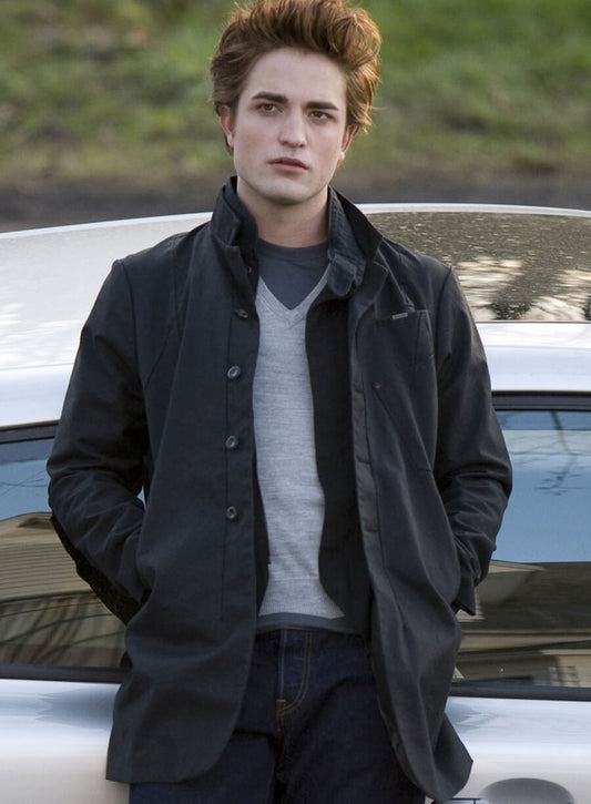Harpoon Edward Cullen Inspired Black Cotton Fabric Cotton Jacket - Twilight Style