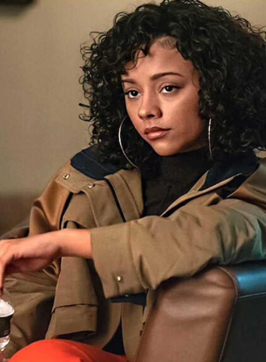 Harpoon Effie Inspired Brown Leather Jacket - Power Book II: Ghost Style