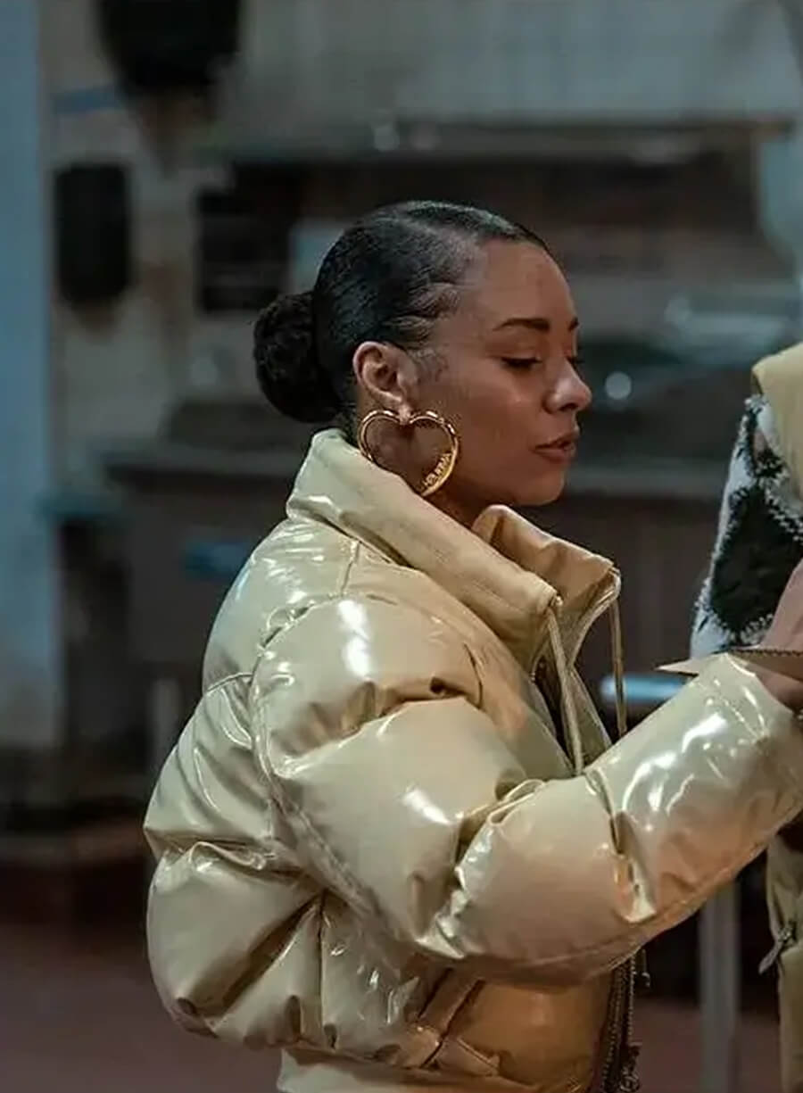 Harpoon Effie Inspired Beige Leather Jacket - Power Book II: Ghost Style