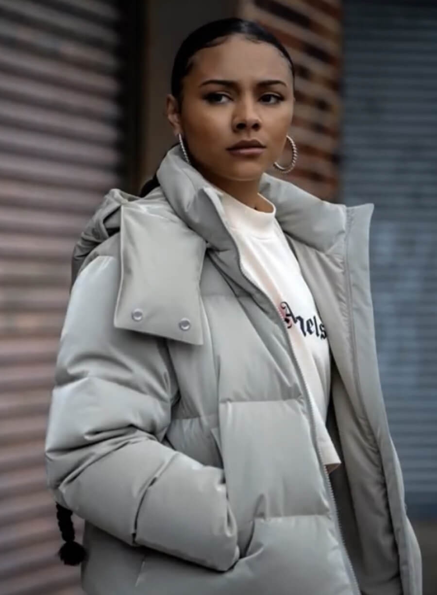Harpoon Effie Inspired Grey Hooded Jacket - Power Book II: Ghost S03 Style