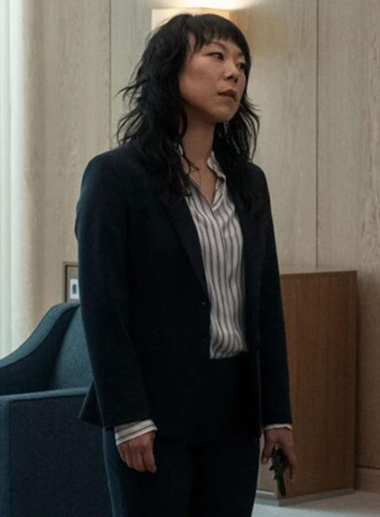Harpoon Eidra Graham Inspired Black Leather Jacket - The Diplomat Style