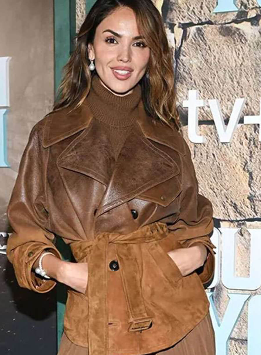 Harpoon Eiza Gonz�lez Inspired Brown Real Leather Leather Jacket - Fountain of Youth 2025 Style