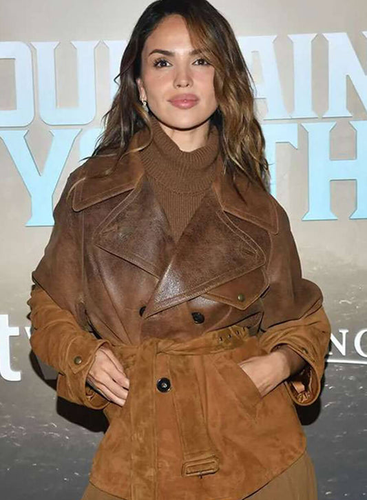 Harpoon Eiza Gonz�lez Inspired Brown Real Leather Leather Jacket - Fountain of Youth 2025 Style