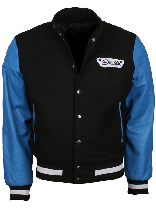 Harpoon El Diablo Suicide Squad Inspired Blue & Black Varsity Jacket - Suicide Squad El Diablo Style