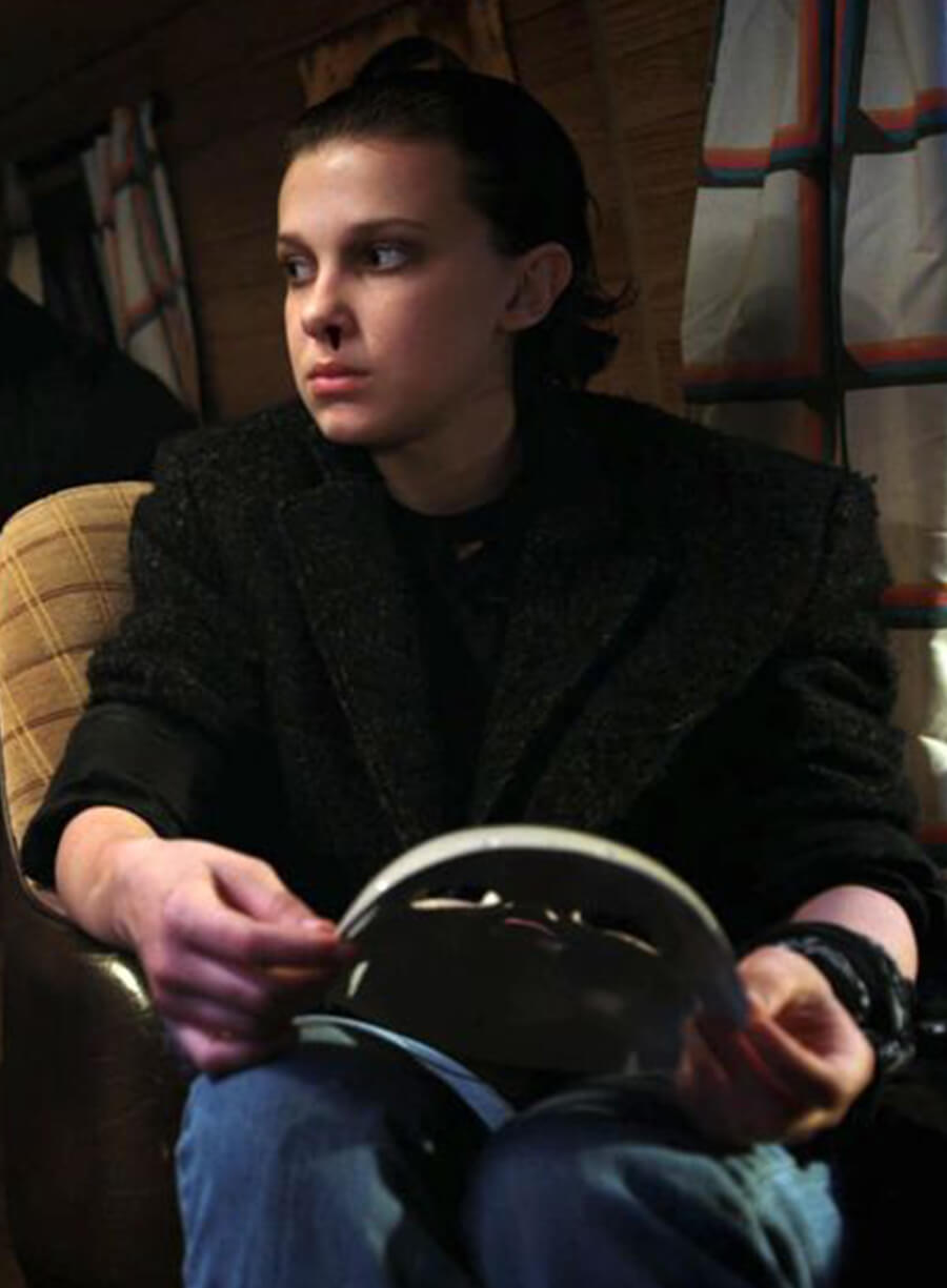 Harpoon Eleven Inspired Black Coat - Stranger Things Style
