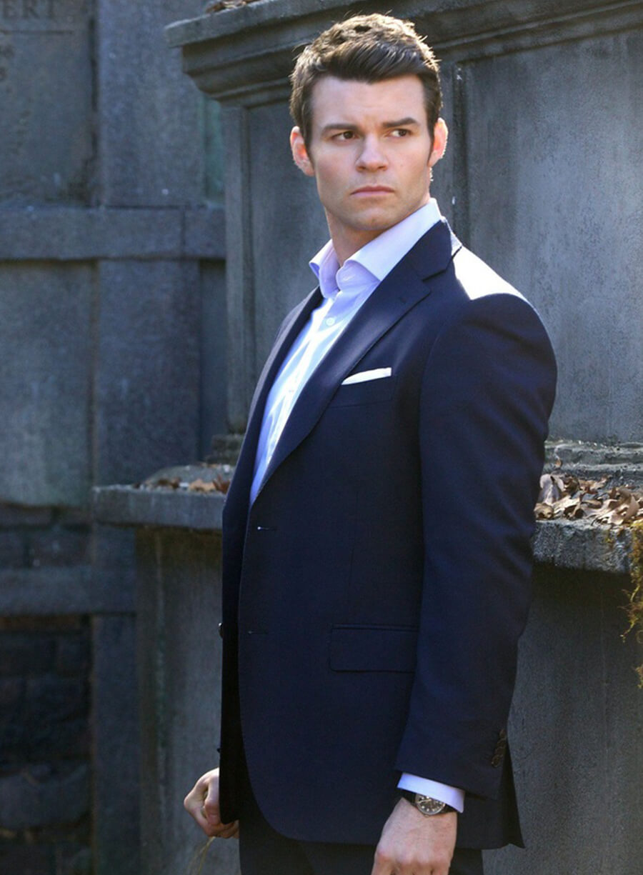 Harpoon Elijah Mikaelson Inspired Blue Leather Jacket - The Originals S01 Style