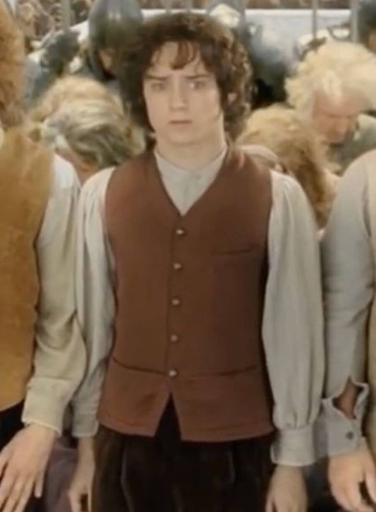 Harpoon Frodo Inspired Brown Leather Jacket - The Lord of the Rings: The Fellowship of the Ring Style
