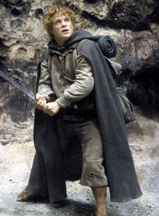 Harpoon Frodo Inspired Grey Hooded Jacket - The Lord of the Rings: The Fellowship of the Ring Style