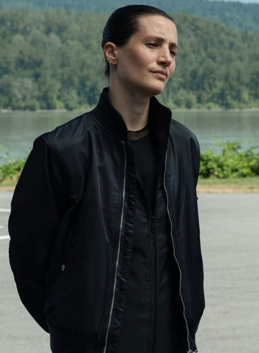 Harpoon Duvall Inspired Black Bomber Jacket - Monarch Legacy Of Monsters Style