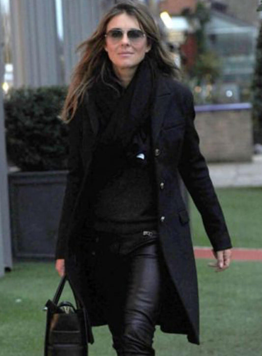 Harpoon Elizabeth Hurley Inspired Black Coat
