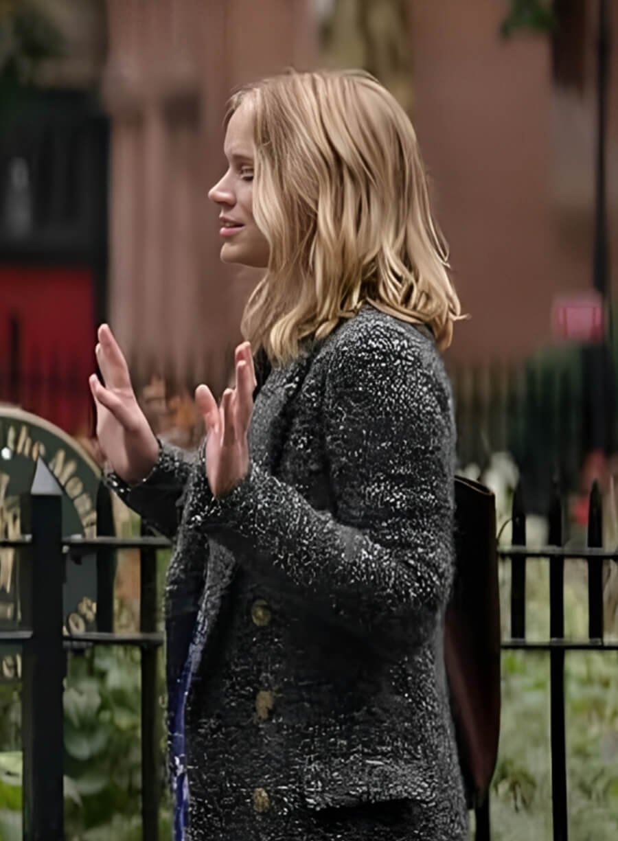 Harpoon Guinevere Beck Inspired Black Wool Fabric Coat - You Tv Series Style