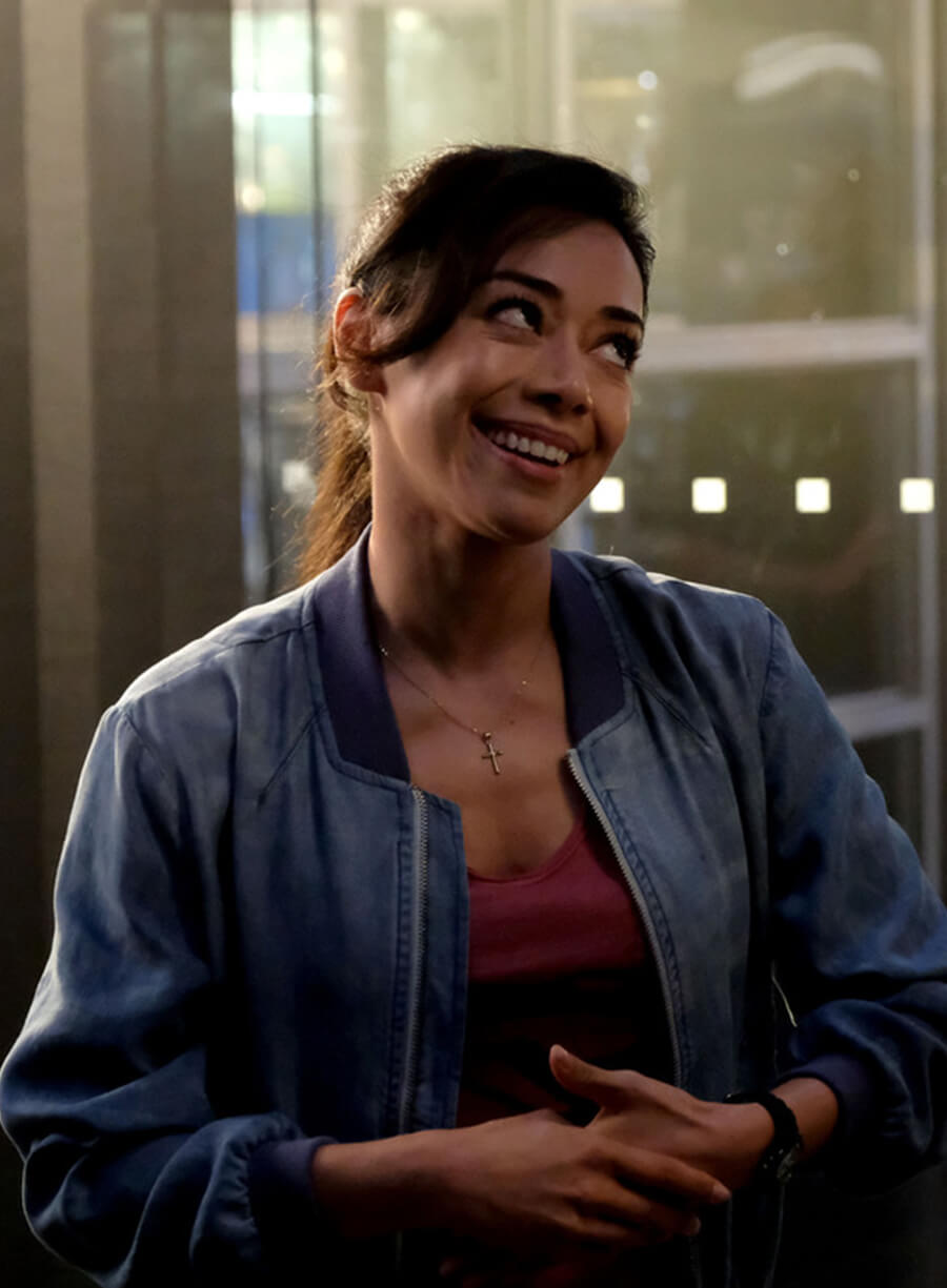 Harpoon Ella Lopez Inspired Blue Bomber Jacket - Lucifer S03 Style