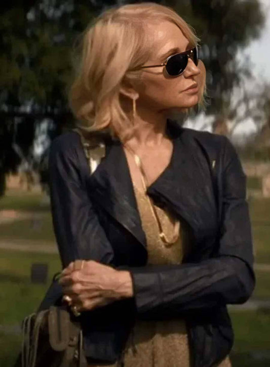 Harpoon Janine Cody Inspired Black Real Leather Leather Jacket - Animal Kingdom Style