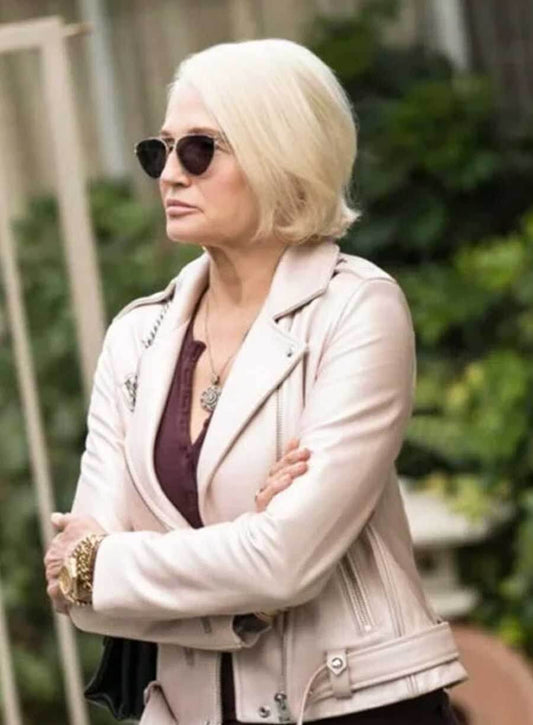 Harpoon Janine Cody Inspired Pink Real Leather Leather Jacket - Animal Kingdom Style